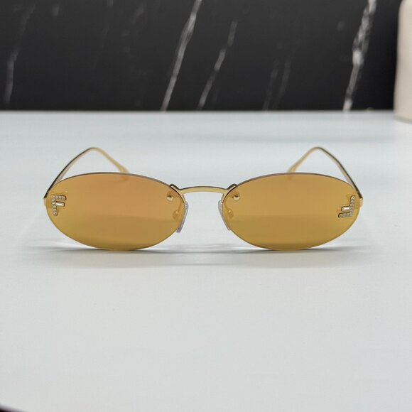 NEW FENDI FE4075US 30L GOLD SUNGLASSES WOMEN FENDI main image 12